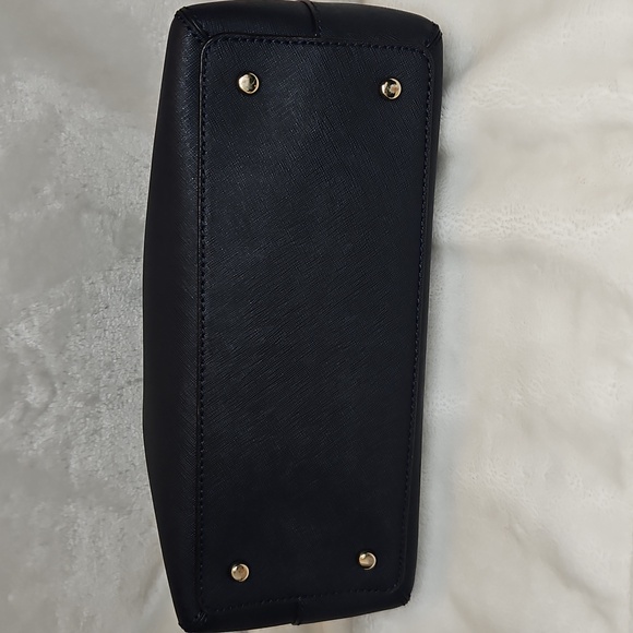 Kate Spade Navy Saffiano Leather Satchel Crossbody "Cedar Street Maise" - Picture 5 of 8